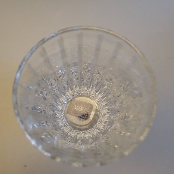 Mikasa Park Lane Full Lead Crystal Ribbed Tumbler Tall Made In France - Picture 4 of 5